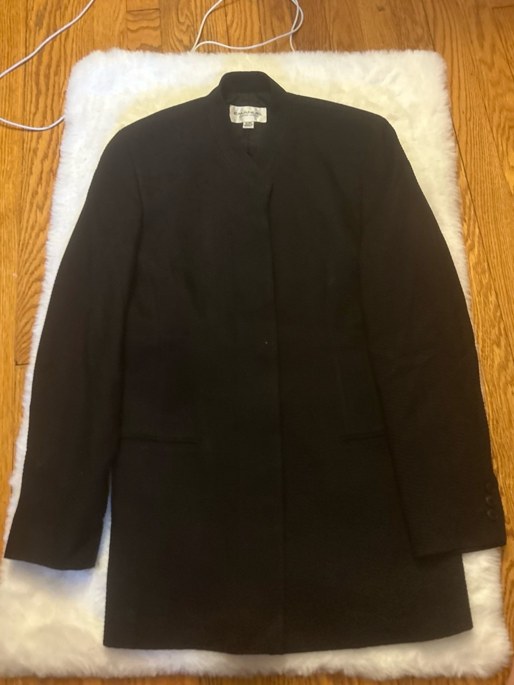 Emanuel Ungaro Black Minimalist Women's Blazer Jacket